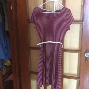 NWOT The Limited size M striped dress with belt